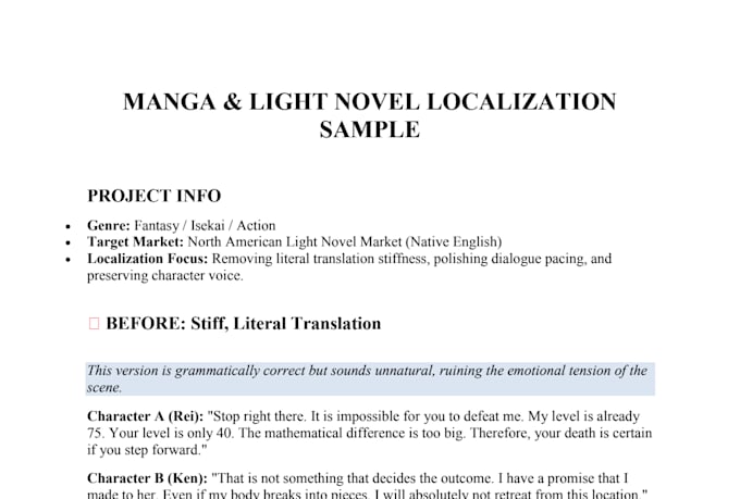 edit, localize, and westernize light novels and web novels
